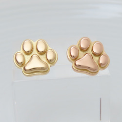 グレープアゲートピアス1組 K18 ピアス（スタッド・一粒） makekaz