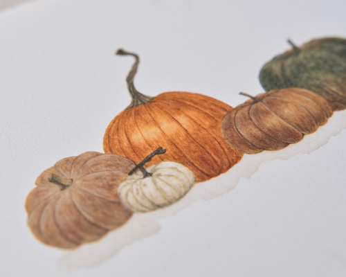 ミニアートポスター｜かぼちゃ｜Pumpkins 絵画 atelier takeyabu 通販