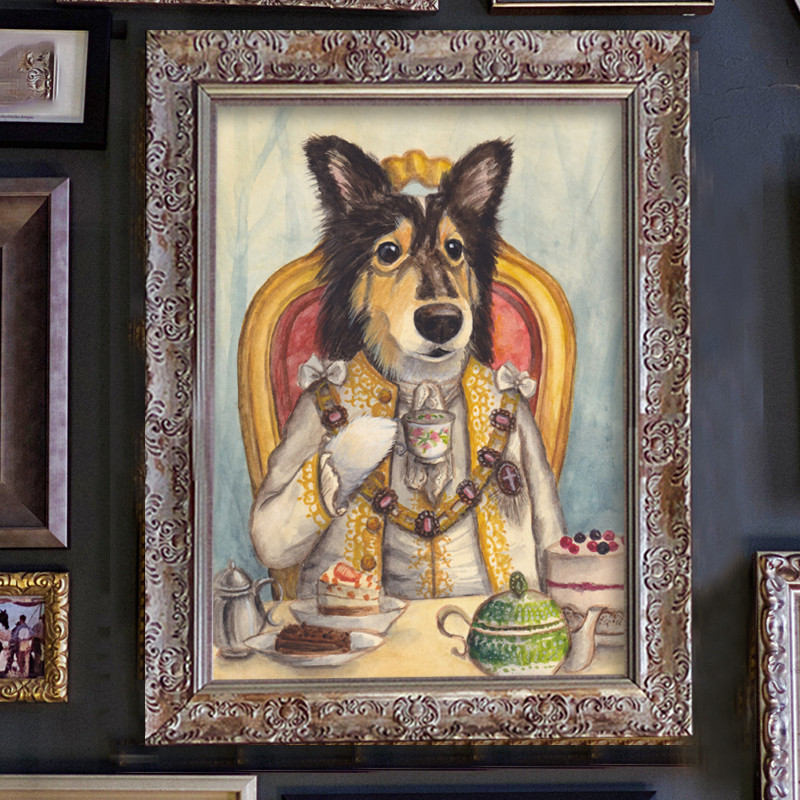 うちの子の肖像画＊手描きイラストオーダー＊ペット似顔絵＊洋服＊猫＊犬 