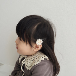 手編みのベビーつけ襟_crochet scalloped collar (for baby) スタイ 4枚目の画像