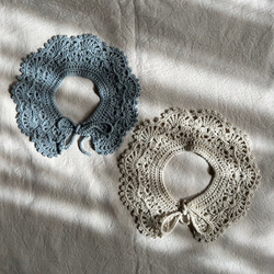 手編みのベビーつけ襟_crochet scalloped collar (for baby) スタイ 8枚目の画像