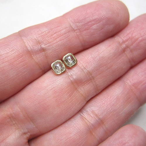 エメラルドカットダイヤモンド K18YG ピアス ピアス(スタッド エメラルドカットダイヤモンド K18YG ピアス ピアス(スタッド