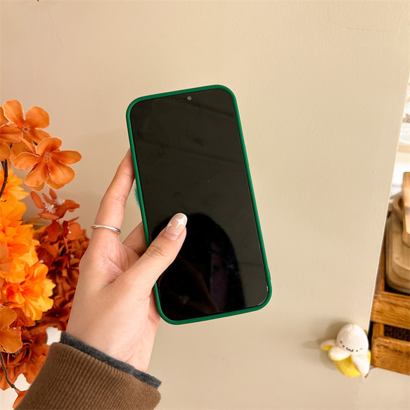 【iPhone全機種対応、選べる】グリーン サングラス ブリケット iphone13 リストバンド 携帯ケース 3枚目の画像