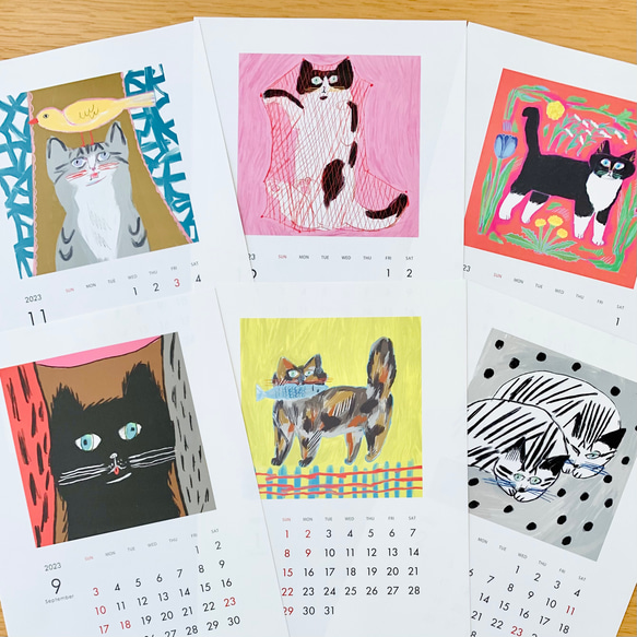 2023 にゃんこカレンダー 壁掛け 猫カレンダー 1枚目の画像