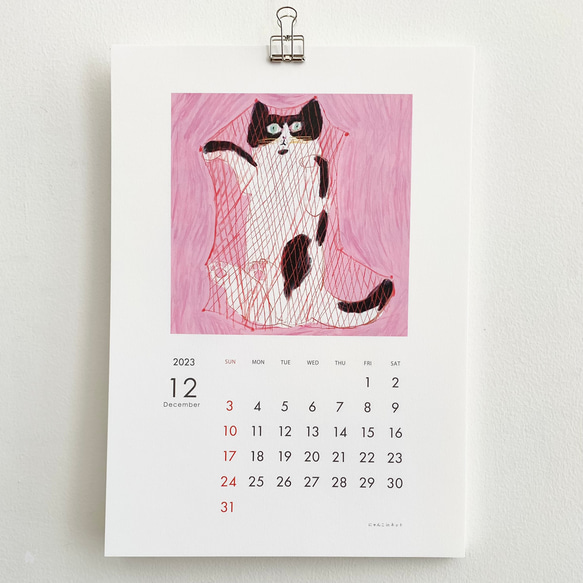 2023 にゃんこカレンダー 壁掛け 猫カレンダー 9枚目の画像