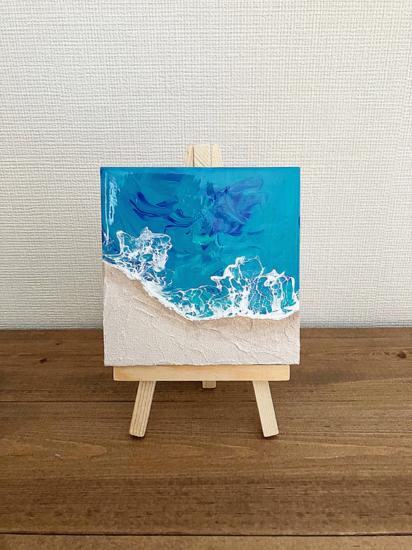 海アート/インテリア/キャンバス/波アート/沖縄/フルイドアート/抽象画　 1枚目の画像