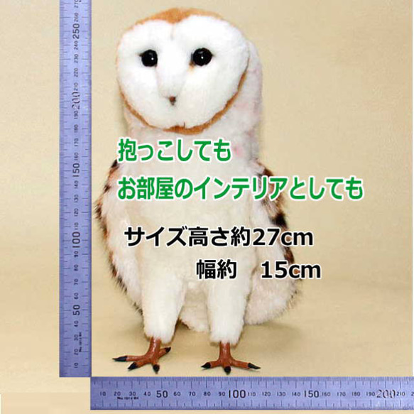 リアルファーの特選メンフクロウはファークラフトから生まれたぬいぐるみアート【現品お届け】 8枚目の画像