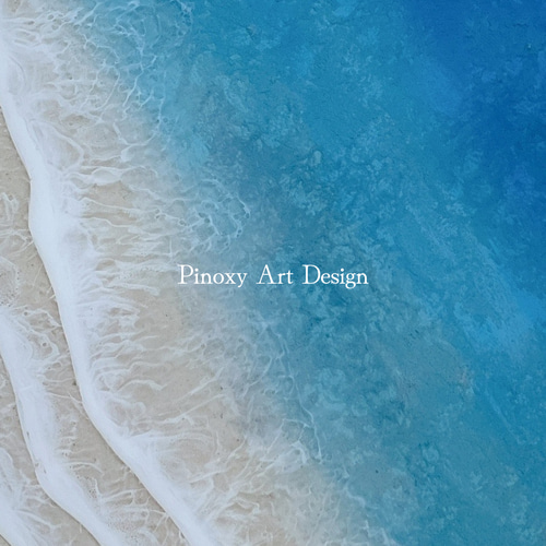 送料無料】ウッドレジンアート☆絵画 ハワイ インテリアパネル 西海岸