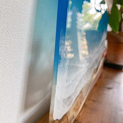 送料無料】ウッドレジンアート☆絵画 ハワイ インテリアパネル 西海岸