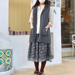 ブラックシンプルジレ　ハンドメイド ハンドメイド作家のリアル日常 【秋冬の】これ一枚でたよれる