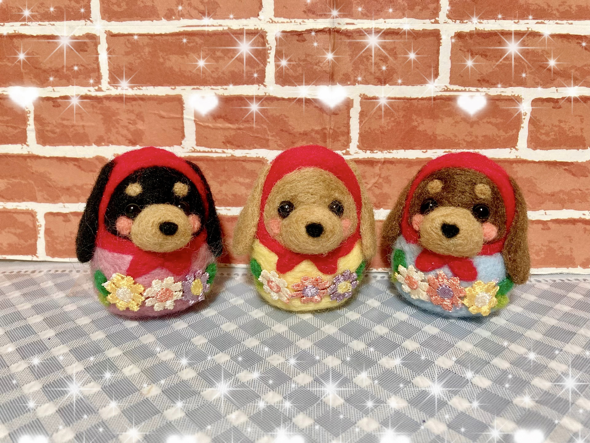 ころりん❤️ダックスちゃんのマトリョーシカ❤️ 羊毛フェルト くみ  