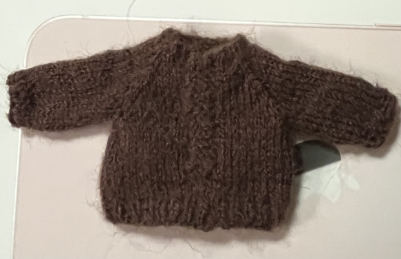 ドール服　オビツOb11  ねんどろいど 手編み セーター 3枚目の画像