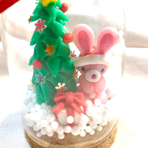 ❣️在庫処分SALE❣️☆クリスマスツリーとピンクのうさぎちゃん ❣️在庫処分SALE❣️☆クリスマスツリーとピンクのうさぎちゃん