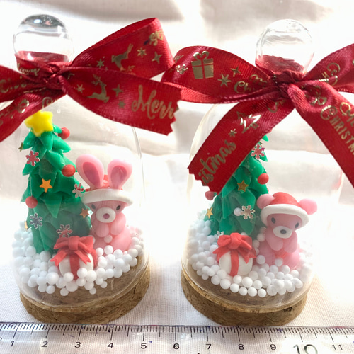 ❣️在庫処分SALE❣️☆クリスマスツリーとピンクのうさぎちゃん