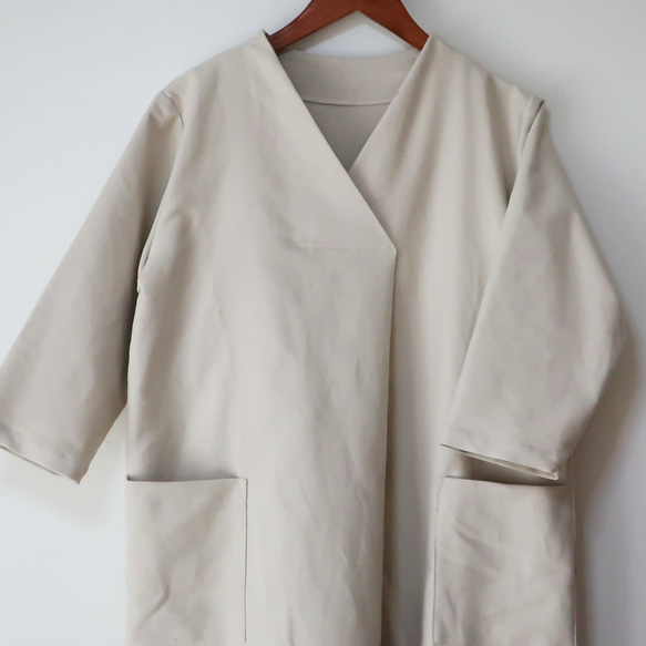 冬季拉絨棉❣️ V領打褶長裙（免費/共3色） 第15張的照片