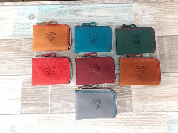 バイク、自転車乗りの方へ L字ファスナーマルチケースミニ コイン