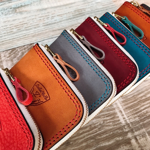 バイク、自転車乗りの方へ L字ファスナーマルチケースミニ コイン