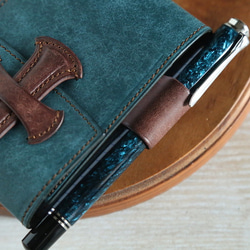 ロディア　No.11 カバー　logica(ロジカ)  ペトロリオ　【イタリアンレザー プエブロ】 6枚目の画像