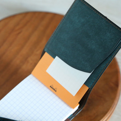 ロディア　No.11 カバー　logica(ロジカ)  ペトロリオ　【イタリアンレザー プエブロ】 9枚目の画像