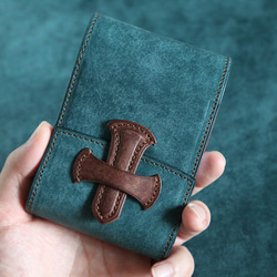 ロディア　No.11 カバー　logica(ロジカ)  ペトロリオ　【イタリアンレザー プエブロ】 4枚目の画像