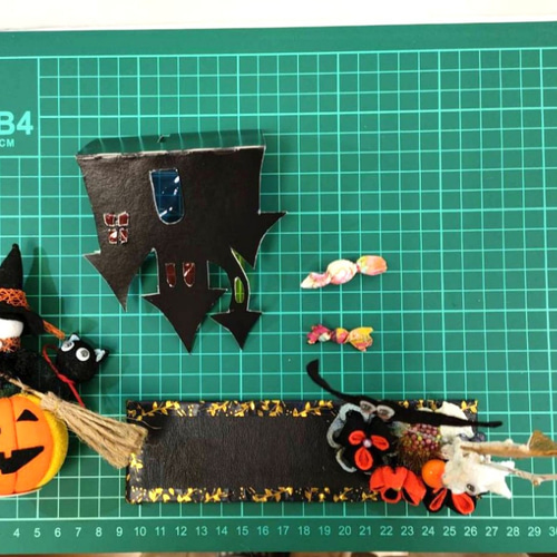ハロウィン 黒ねこ 魔女 つまみ細工 その他インテリア雑貨 himadare