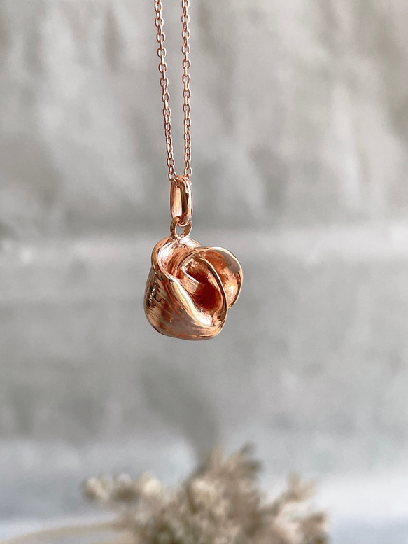 ribero/Camellia pendant   pink gold  1点物 14枚目の画像