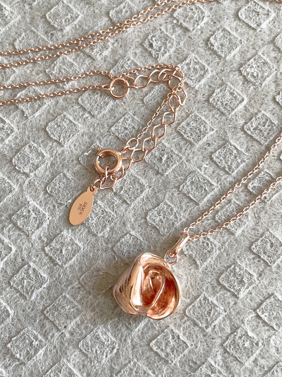 ribero/Camellia pendant   pink gold  1点物 13枚目の画像