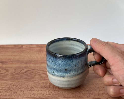 コーヒーカップ (ブルー ホワイト) 【手仕事 和 陶器 民藝