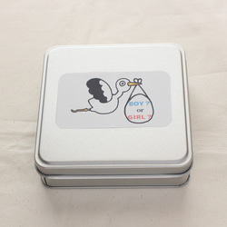 双子ちゃん用！ジェンダーリービール専用、性別発表、サプライズに最適クッキー缶、なんと2卵生双生児にも対応！　 13枚目の画像