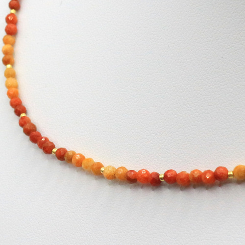 コーラルビーズ ネックレス コーラルビーズネックレス