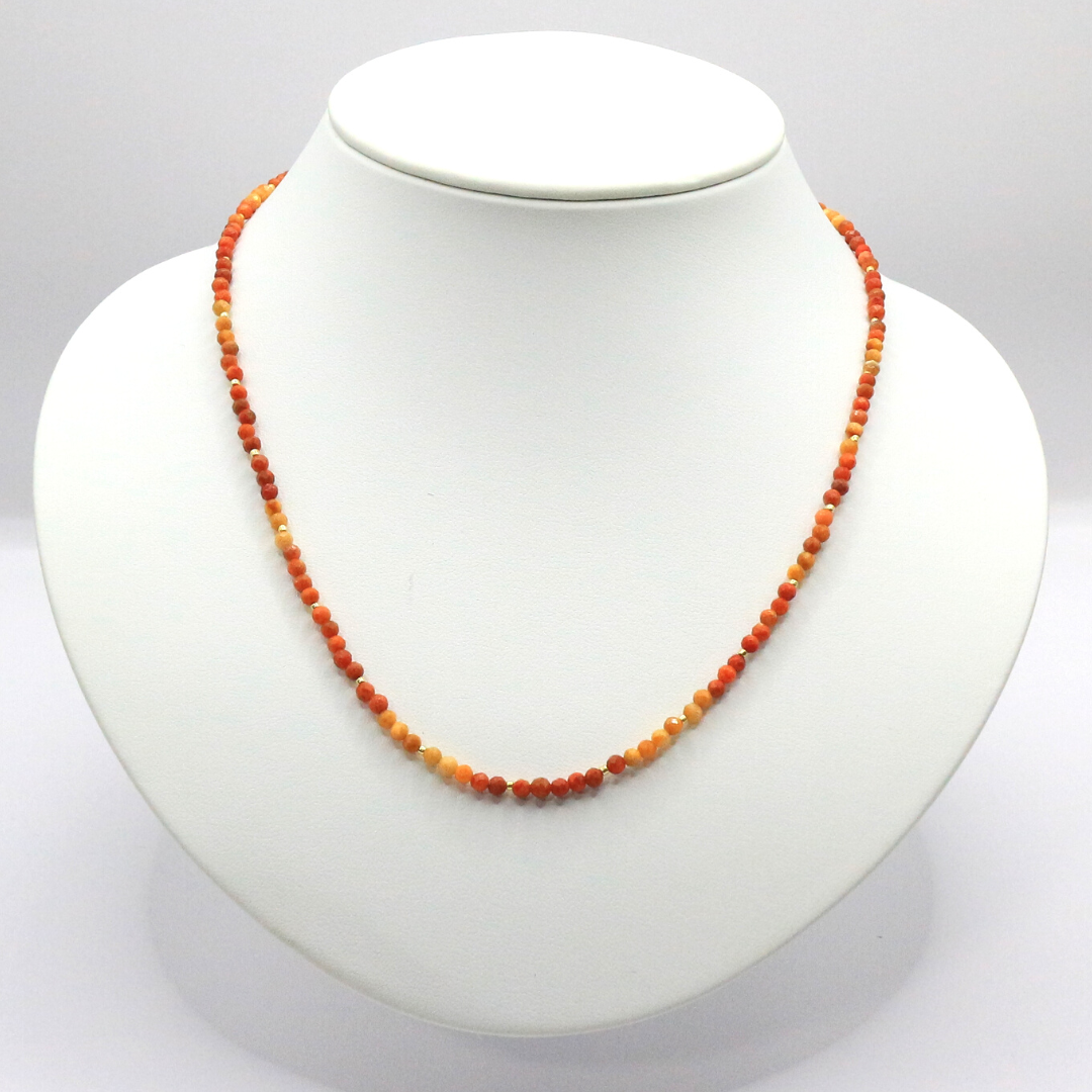 珊瑚 -コーラル- ビーズ ネックレス limited edition36