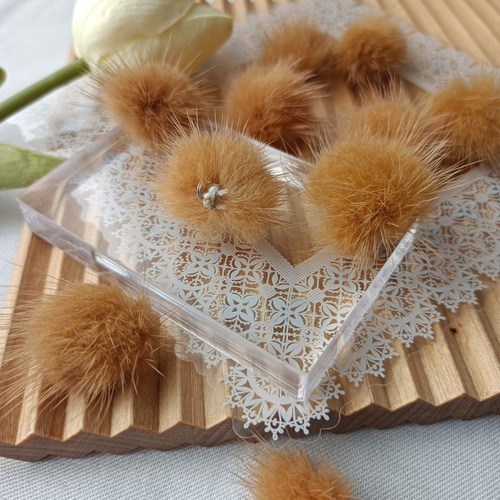 ♪586 ❤️ マスクチェーン パール ファー ファーボール ハンドメイド