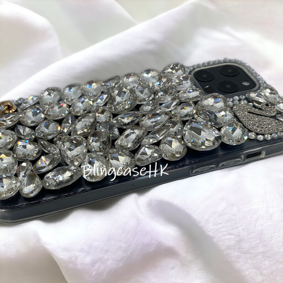 送料無料 ブリング ラインストーン ダイヤモンド iPhone 全機種対応 Samsung ケース クリア スマホケース 10枚目の画像