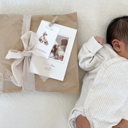 penoora'sニットロンパース　18-24m Penoora's /Dolores Romper - Natural – Melty Colors