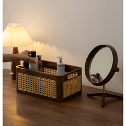 ウォールミラー 木製 卓上 鏡  ミラー 姿見 4枚目の画像