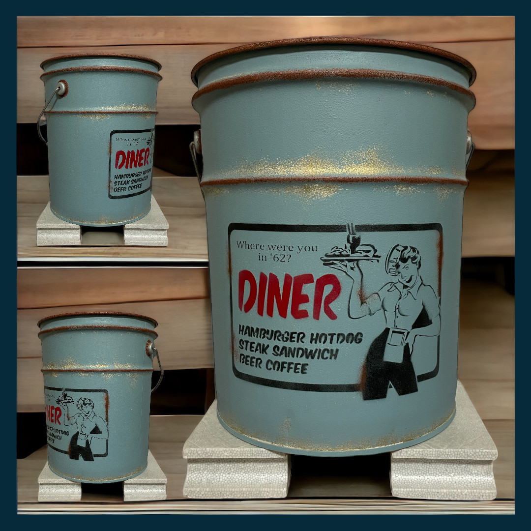 リメイクペール缶 アメリカングラフティー② 薪入れ 鉢入れ プランター