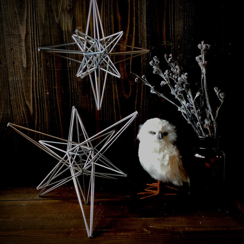 ヒンメリ☆「ポラリス」大サイズ スター 星 オブジェ 野外使用可な