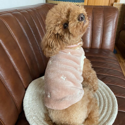 オーダーストップ＊ハンドメイド犬服＊両面シープボア・ピンクわんちゃん 犬服！リボン刺繍ボア ピンク⭐︎XS.S.M.DXS.DS.DM ペット服