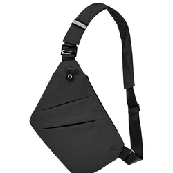 ボディバッグ薄型 ブラック （黒） 布 人気 ペタンコbag