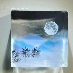 空レジン-雲がたなびく山　星　プレゼント 3枚目の画像