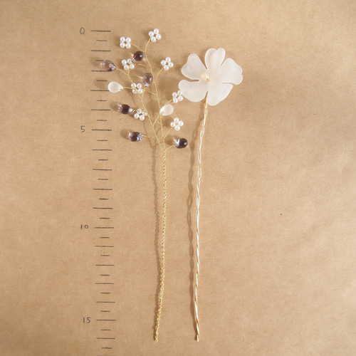 しずくビーズのお花〈パープル〉｜花瓶に飾るワイヤーフラワー アート