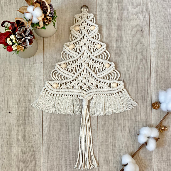 マクラメ❄Christmas❄Tree メール便対応】タペストリー マクラメ編み