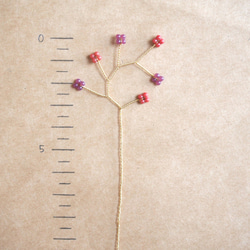 小さな赤いお花〈ワイヤークラフト〉 5枚目の画像