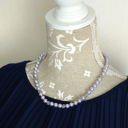 パールとファルファーレのネックレス【クラシック】（2種類） 4枚目の画像