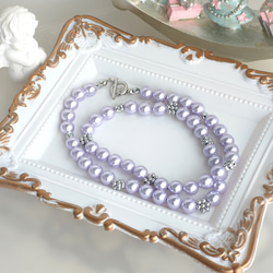 パールとファルファーレのネックレス【クラシック】（2種類） 6枚目の画像