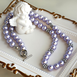 パールとファルファーレのネックレス【クラシック】（2種類） 2枚目の画像