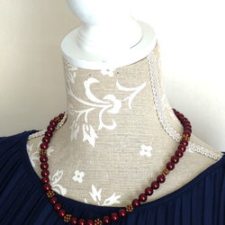 パールとファルファーレのネックレス【モダン】（３種類） 9枚目の画像