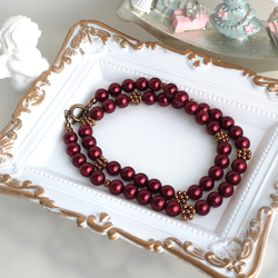 パールとファルファーレのネックレス【モダン】（３種類） 6枚目の画像