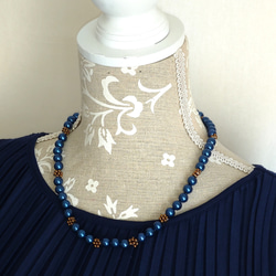 パールとファルファーレのネックレス【モダン】（３種類） 7枚目の画像