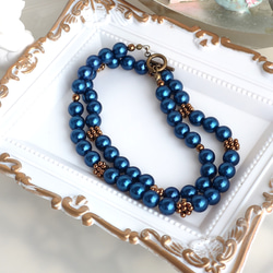 パールとファルファーレのネックレス【モダン】（３種類） 4枚目の画像